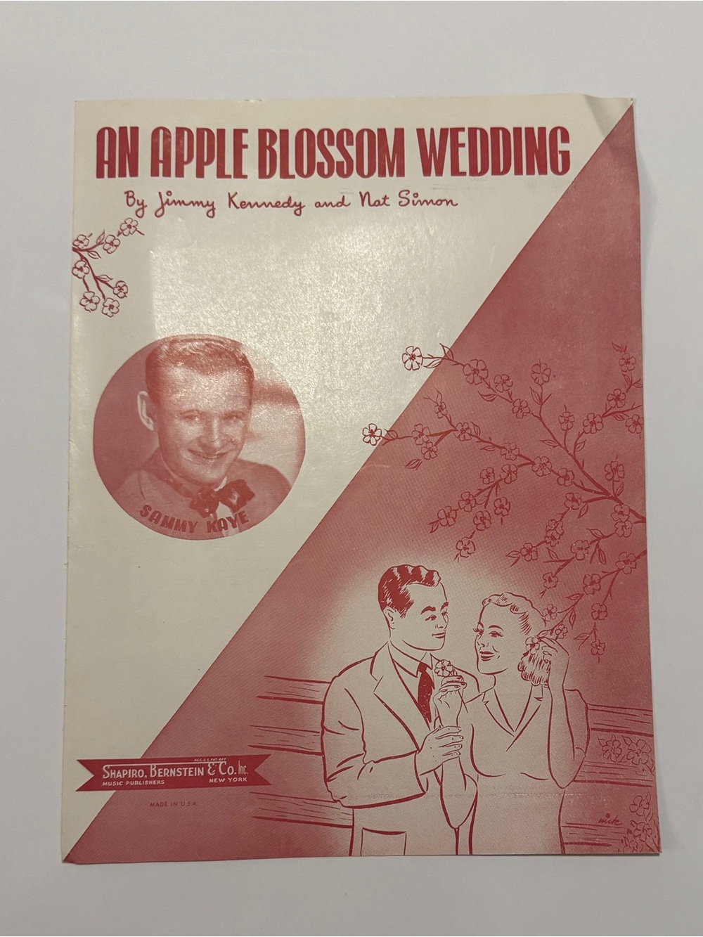 Vintage 1947 An Apple Blossom Wedding Sheet Music Sammy Kaye